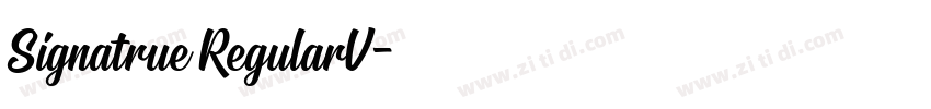 Signatrue RegularV字体转换